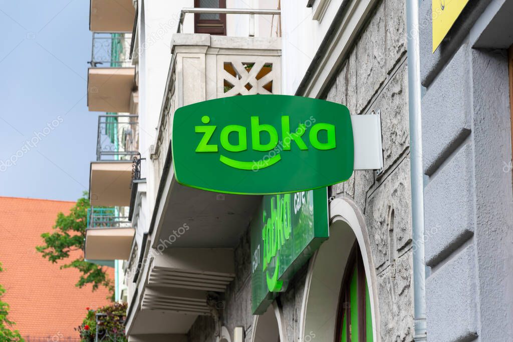 Krakow, Poland - June 17, 2022 - Zabka chain store in Krakow