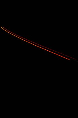 Gece arabaların ışıkları. uzun pozlama