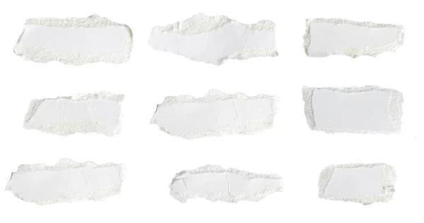 Wit Papier Een Witte Geïsoleerde Achtergrond — Stockfoto