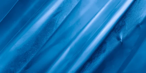 Feuille Métal Bleu Rayé Avec Texture Visible Contexte — Photo