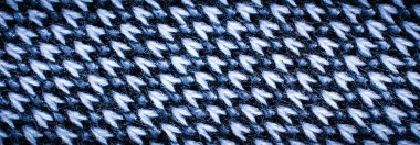 İlginç desenli mavi pamuk kumaş.