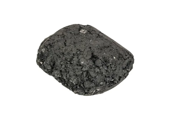 Charcoal Briquette White Isolated Background — Foto de Stock