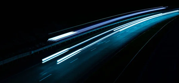 lights of cars with night. long exposure