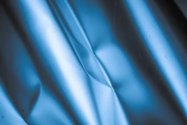 Gekrast Blauw Metaalblad Met Zichtbare Textuur Achtergrond — Stockfoto