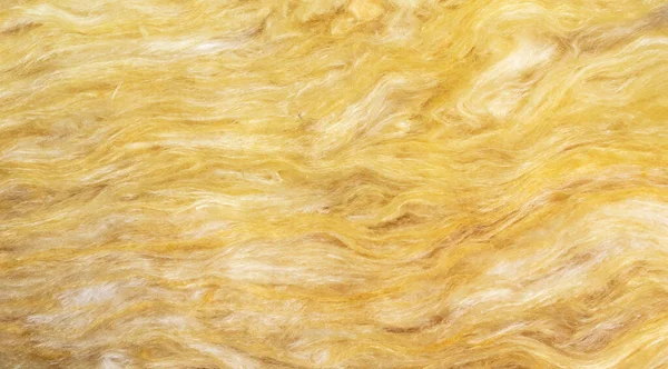 Yellow Mineral Wool Visible Texture — Stock Photo, Image