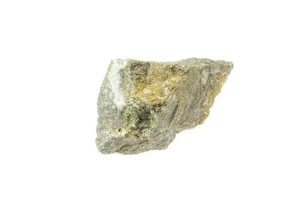 Pedra Calcária Sobre Fundo Isolado Branco — Fotografia de Stock