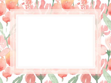 base for a card with red flowers