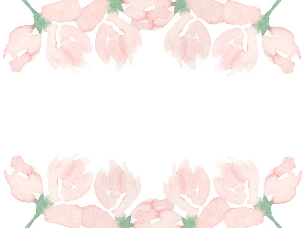 Base Card Pink Flowers — 图库照片