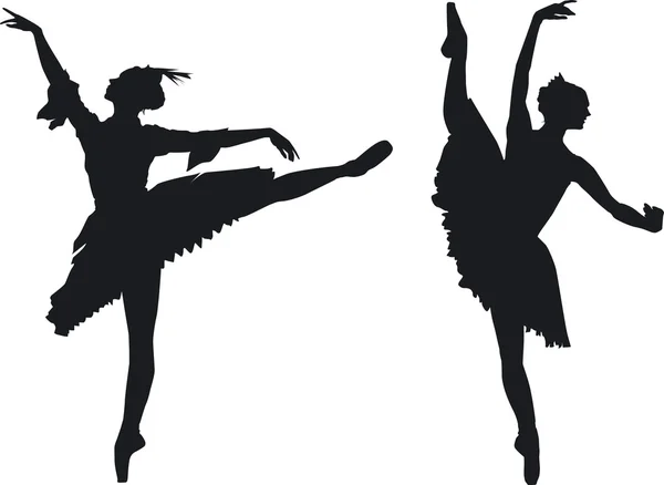 Due graziosi ballerini di balletto — Vettoriale Stock