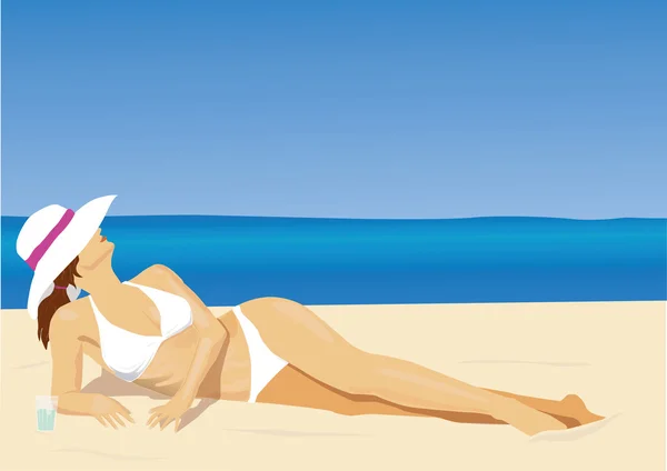 Sahilde güzel bir kız