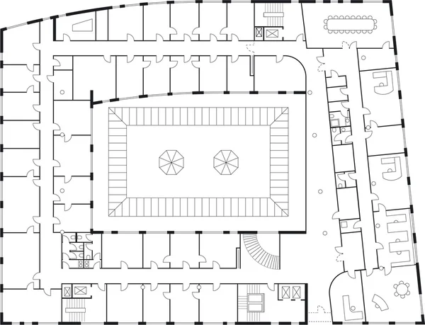 büyük bir binanın kat planı