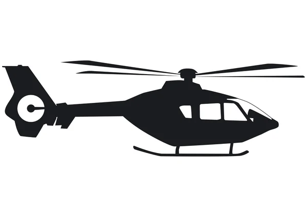 Helikopter siluet — Stok Vektör
