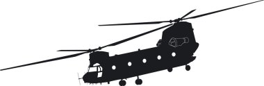 Transport helicopter - chinook -boeing ch 47 clipart