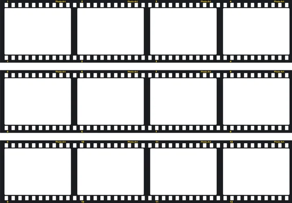 üç film şeritleri - fotoğraf sanatı