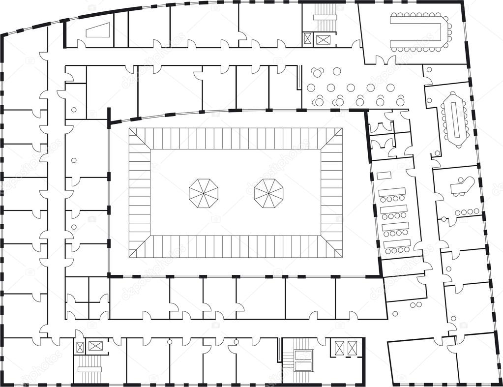 Floor plan of a major building. — Stock Vector © YvenDienst #26227045 Floor plan of a major building. — Stock Vector © YvenDienst #26227045