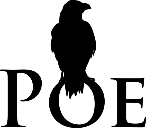 Il corvo - Edgar Allan Poe — Vettoriale Stock