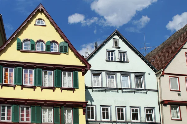 Three medieval houses — Stock Photo, Image