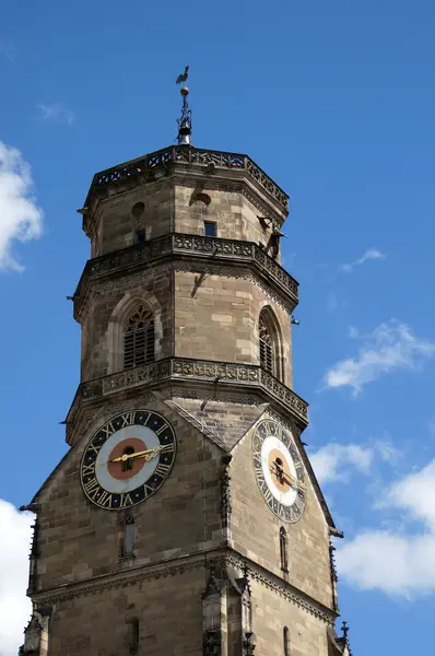 Stiftskirche Stuttgart - West tower — Stock Photo, Image