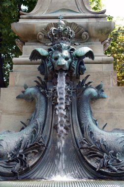 Galatea fountain Suttgart - Lions Gargoyles - Galatea Brunnen clipart
