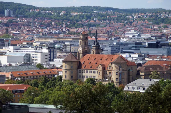 Stuttgart - Vista a la ciudad - Castillo Viejo -Stuttgart Panorama Altes Schloss — Foto de Stock