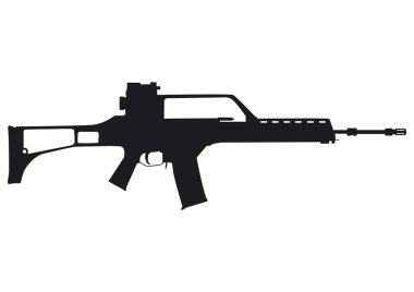 bir siluet olarak g 36 otomatik tüfek