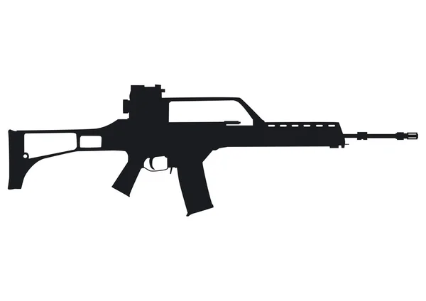 Le fusil automatique G 36 comme silhouette — Image vectorielle