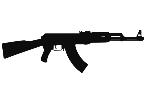 Un fucile d'assalto AK 47 - fucile automatico — Vettoriale Stock