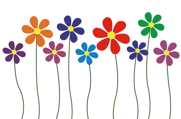 色とりどりの花が — ストックベクタ