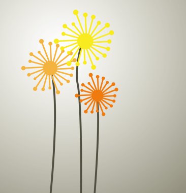 soyut renkli çiçekler