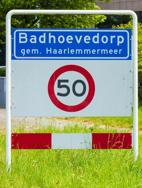 Kota tanda persimpangan Badhoevedorp — Stok Foto