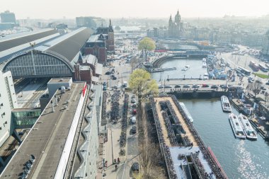 amsterdam şehir merkezinin harika görünümü