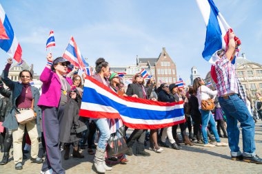 Tayland hükümeti karşı protesto eylemi Amsterdam