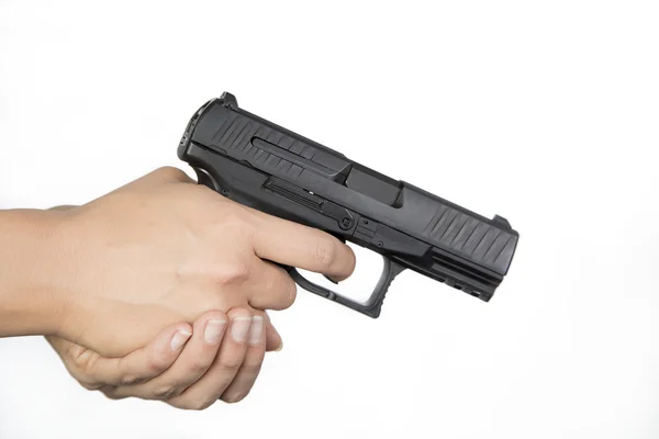 Black handgun — Stock Photo, Image