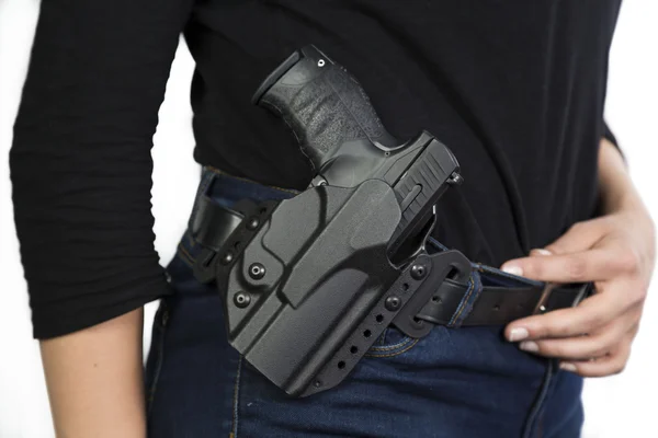 Pistole im Holster — Stockfoto