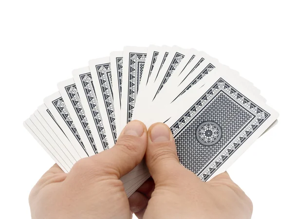 Hands pick cards — Stock Photo, Image