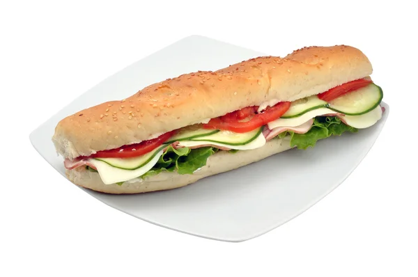 Jambonlu ve peynirli sandviç.