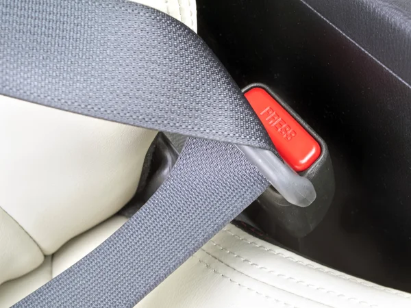 Fasten seat belts in the car for   safety — Stock Photo, Image
