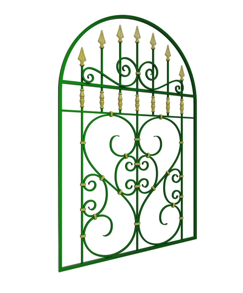 Wrought iron window grille — Stock Photo, Image