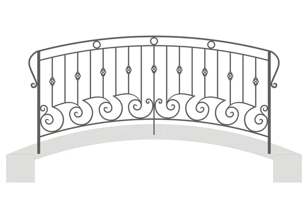 Vector wrought iron bridge — Stock Vector