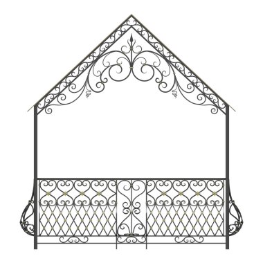 izole beyaz zemin üzerine siyah dövme dekoratif kafes