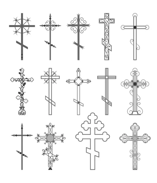 Religious cross design collection — Stock Photo, Image