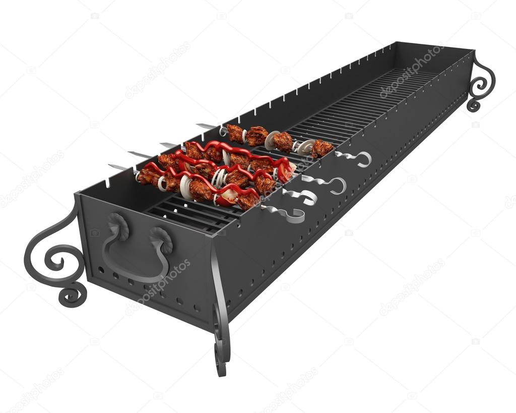 Barbecue grill isolated on a white background