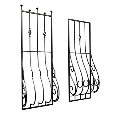 Beyaz arka plan üzerinde izole demir çit