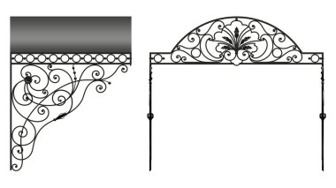 Beyaz arka plan üzerinde izole Ferforje gölgelik