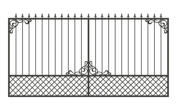 Выкованный забор на белом фоне — стоковое фото