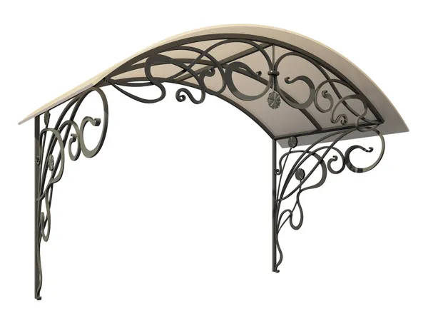 Wrought iron canopy isolated on white background — Stock Photo, Image