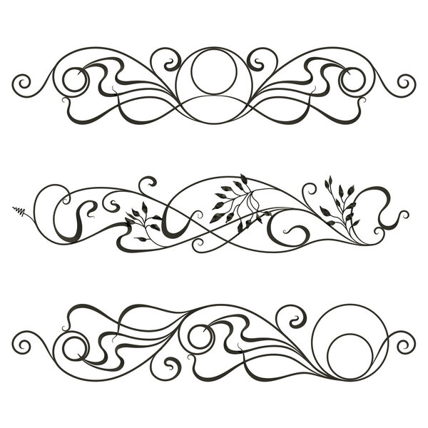 Black forged decorative lattice isolated on white background