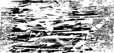 Siyah beyaz desenli sıkıntılı bir arka plan. Noktalar, lekeler, çizikler ve çizgiler. Soyut resimleme.