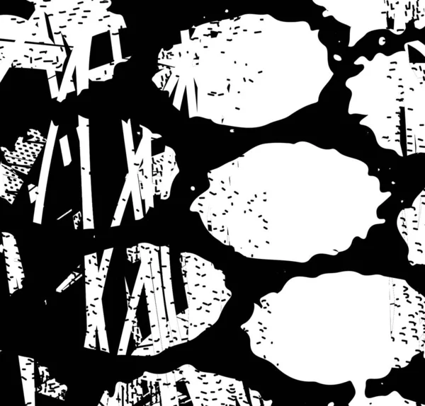 Gestörter Hintergrund Schwarz Weißer Textur Mit Punkten Flecken Kratzern Und — Stockfoto