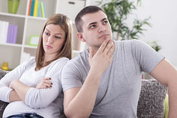 Upset couple with marital problems — Stock Photo, Image